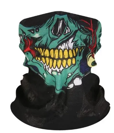 Bufanda Skull verde calavera