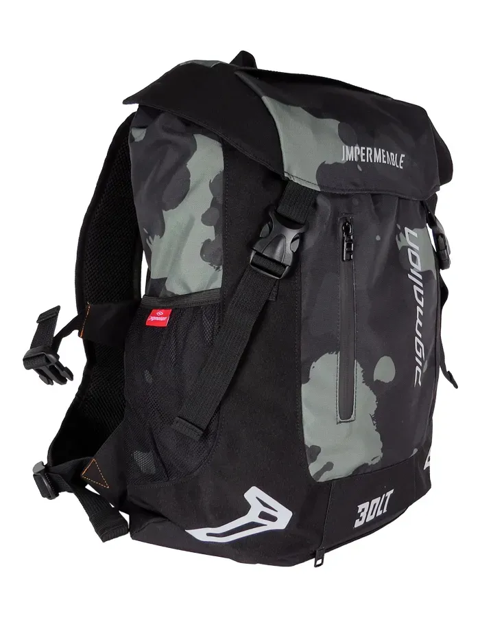 Morral Portacasco Impermeable Para Moto Camo Verde