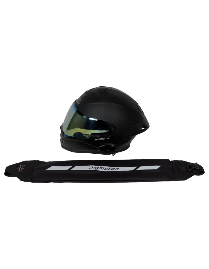 Cinturon Portacascos Reflectivo Para Moto Negro