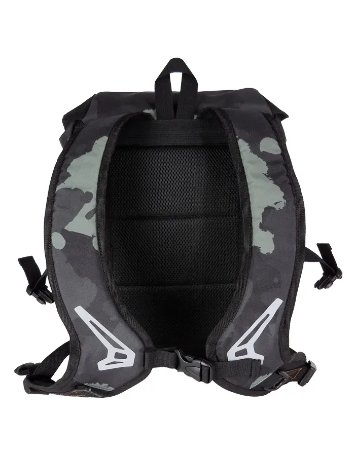 Morral Portacasco Impermeable Para Moto Camo Verde