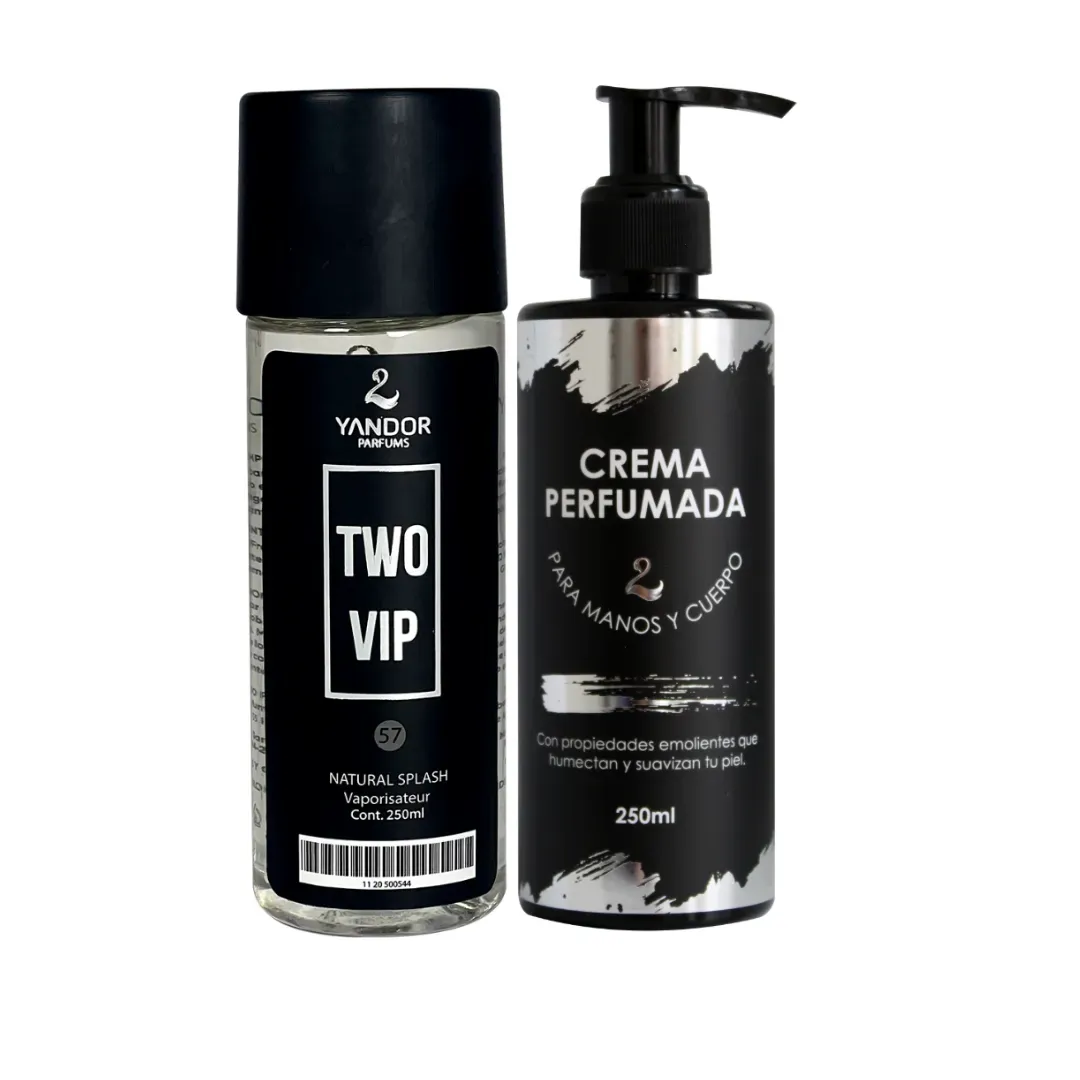 Dúo de Splash + Crema Perfumada Para Hombre Inspirado En 212 Vip De Carolina Herrera | Two Vip (250 ml)