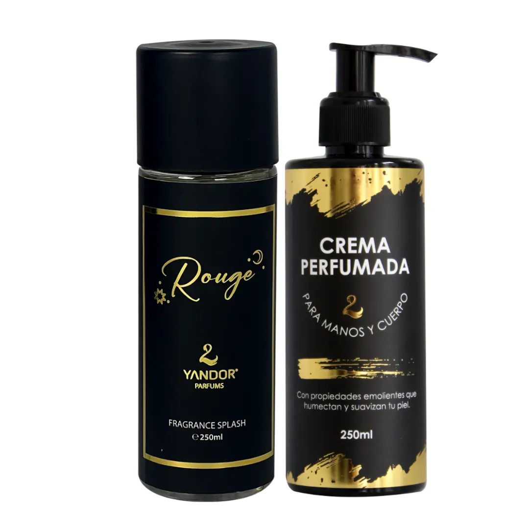 Dúo de Splash + Crema Perfumada Para Hombre Inspirado En Amber Rouge de Orientica | Rouge (250 ml)