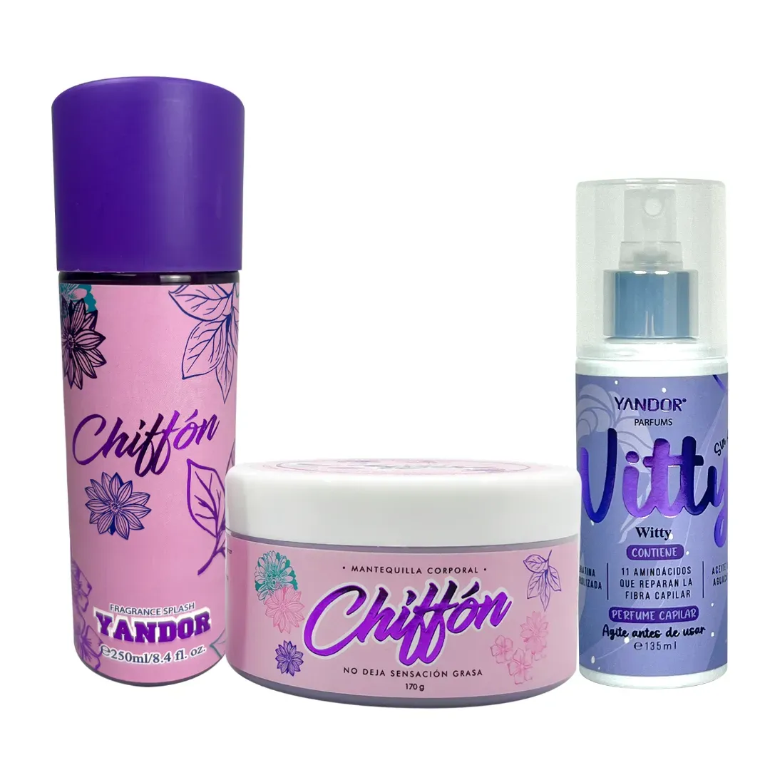 Kit de Splash y Mantequilla Corporal de Chiffon + Perfume del Cabello (Chiffon, Cutie)