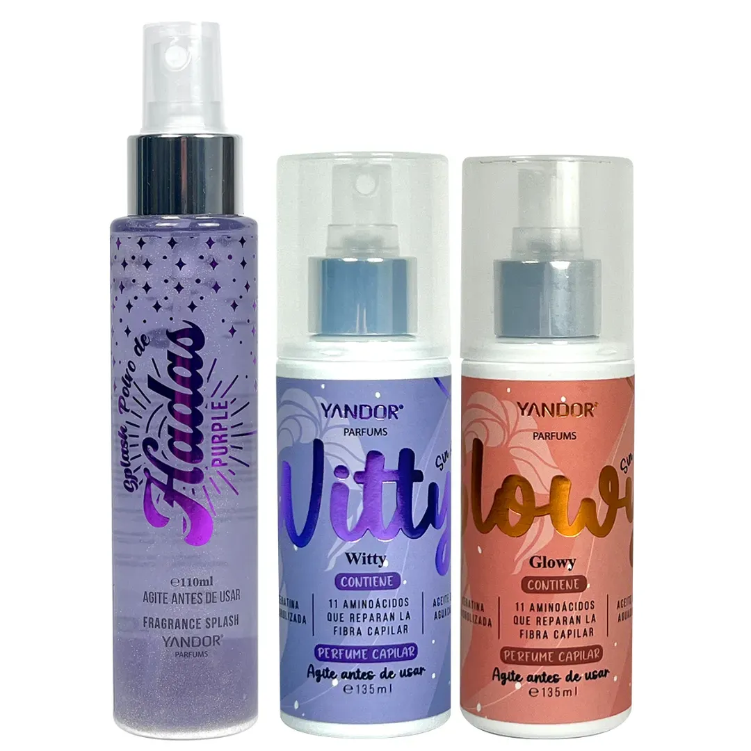 Kit Splash Polvo de Hadas Purple + 2 perfumes para el cabello 