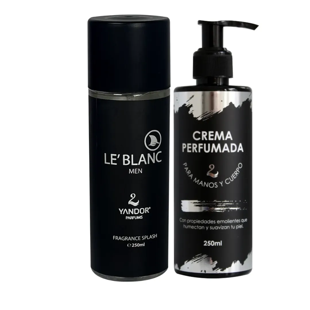 Dúo de Splash + Crema Perfumada Para Hombre Inspirado En L12.12 Blanc De Lacoste | Le Blanc  (250 ml)