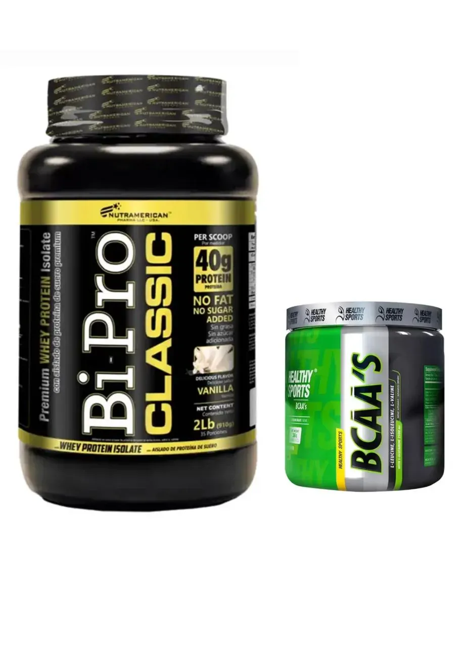 Bipro Classic 2lb Vainilla + Aminoácidos BCAAS Healthy Sport 