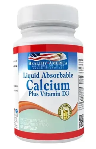 Liquid Absorbable Calcium 60Softgels Healthy America