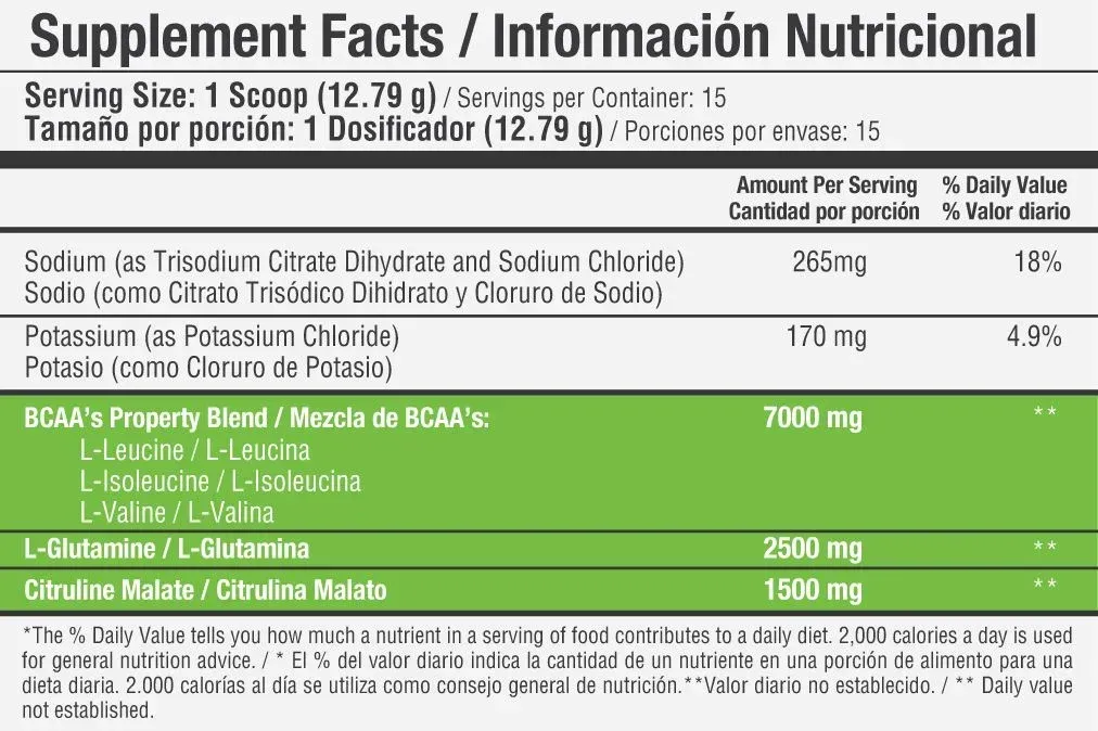 Aminoácidos BCAAS Healthy Sport 