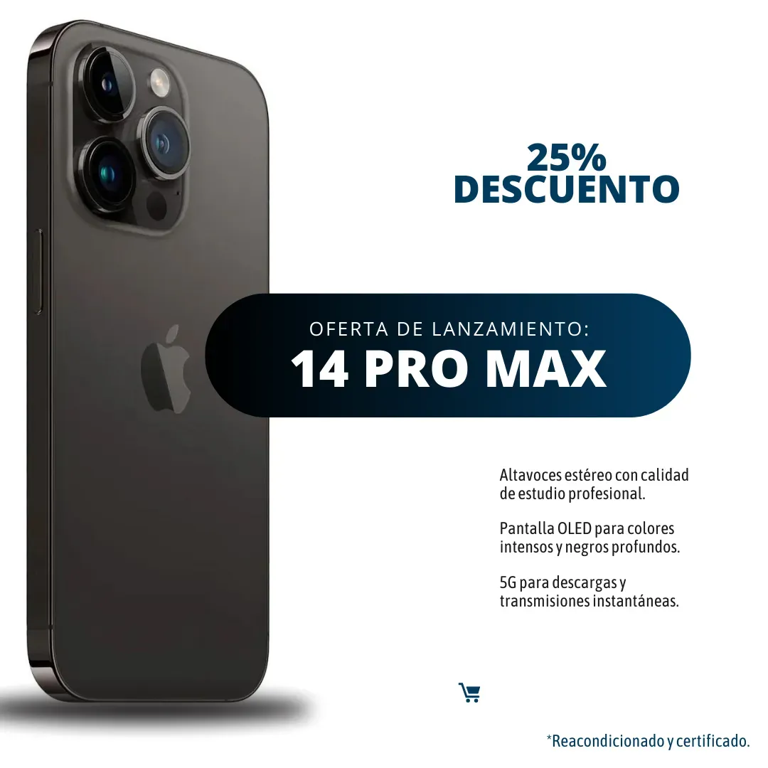 iPhone 14 Pro Max Reacondicionado 128GB 13 Meses De Garantía Color GOLD