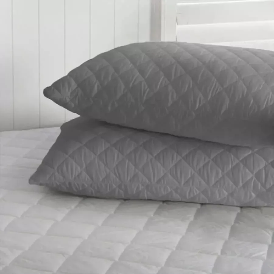 Set de 2 Almohadas 50x70CM con Protectores Gris – Comodidad y Protección