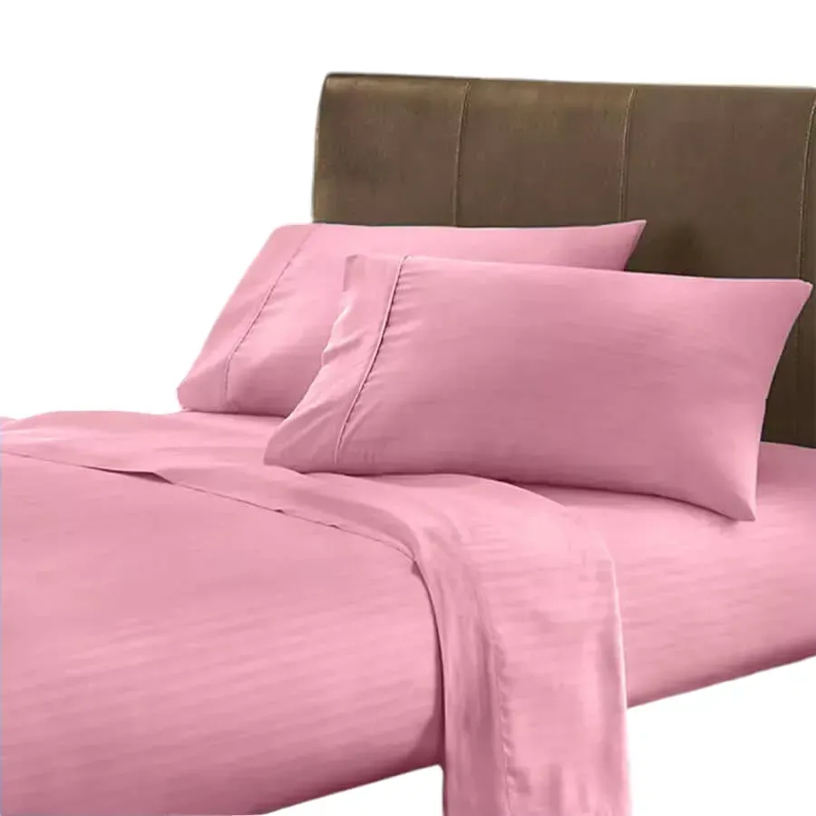 Juego de Sábanas Rosado para Cama Queen (160 x 190 cm) - Altura 35 cm