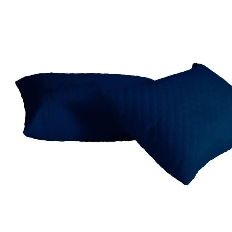 Set de 2 Almohadas 50x70CM con Protectores Azul Oscuro – Comodidad y Protección