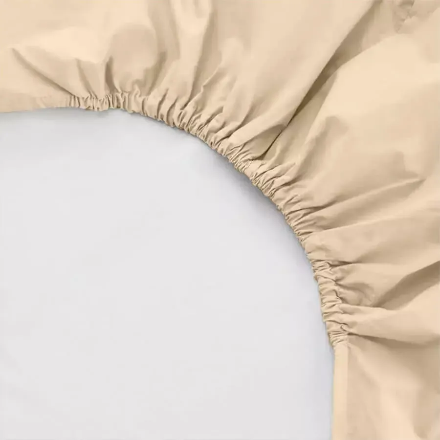 Juego de Sábanas Beige para Cama Sencilla (100 x 190 cm)-Altura 35 cm