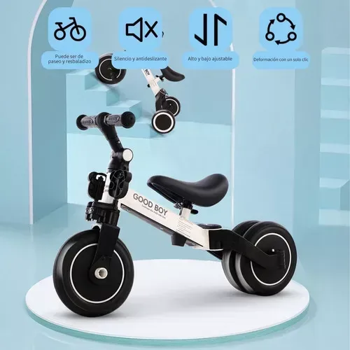 Triciclo Bicicleta Para Niños Ajustable 3 en 1 