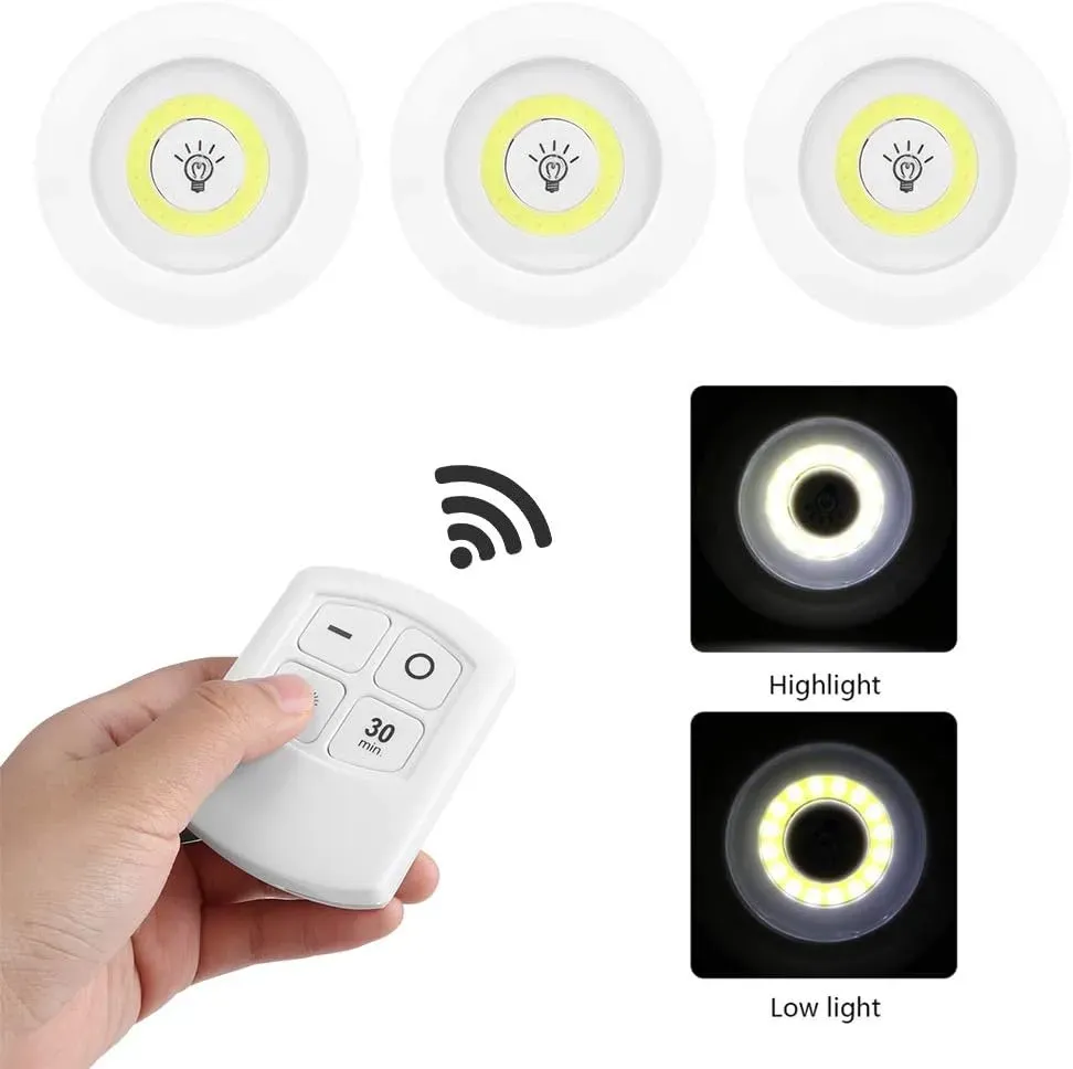 Luz Led x 3 Inalámbrica mas Control