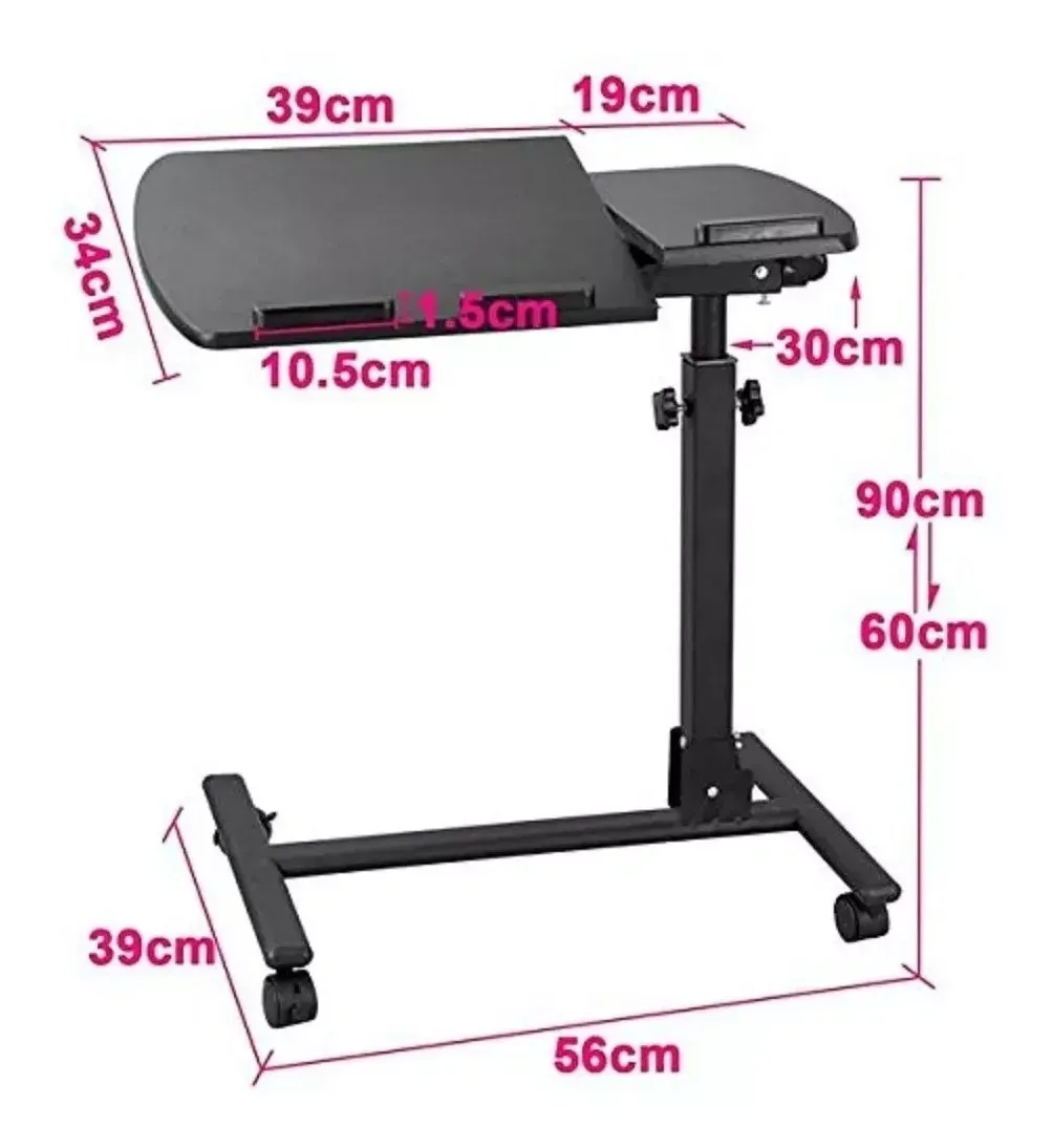 Mesa Para Portatil Con Ruedas Ajustable