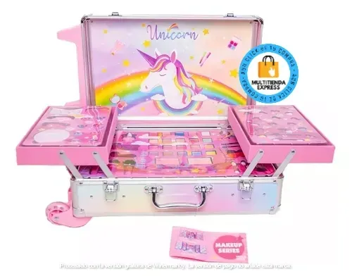 Maleta Carro De Maquillaje/Accesorios Unicornio 