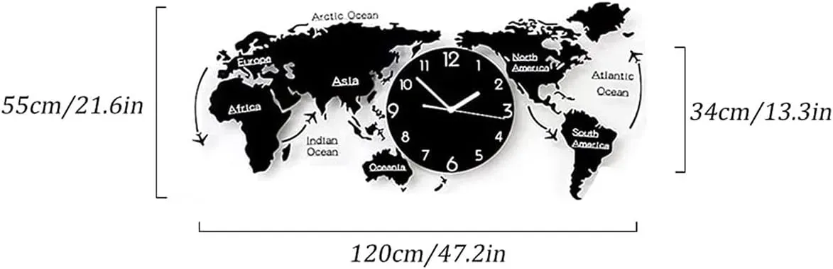 Reloj de Pared/Mapa del Mundo