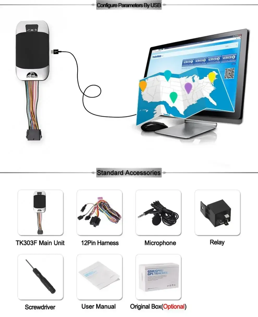 GPS Localizador Con Alarma 303G