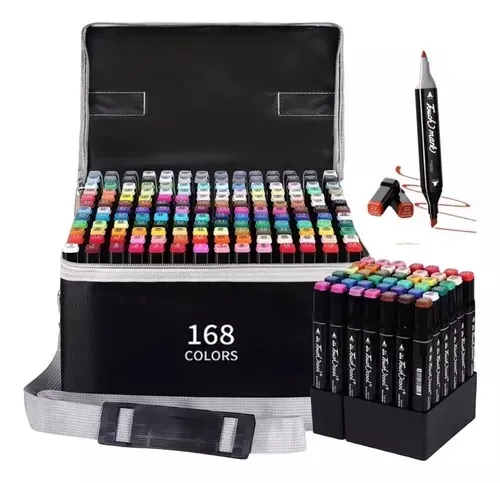 Set de Marcadores 168pcs (Doble Punta)