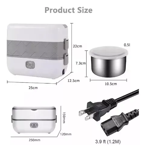 Porta Comidas Eléctrica/Vaporera 4 Lineas