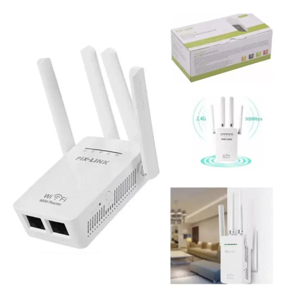 Repetidor de Señal  Wifi 4 Antenas