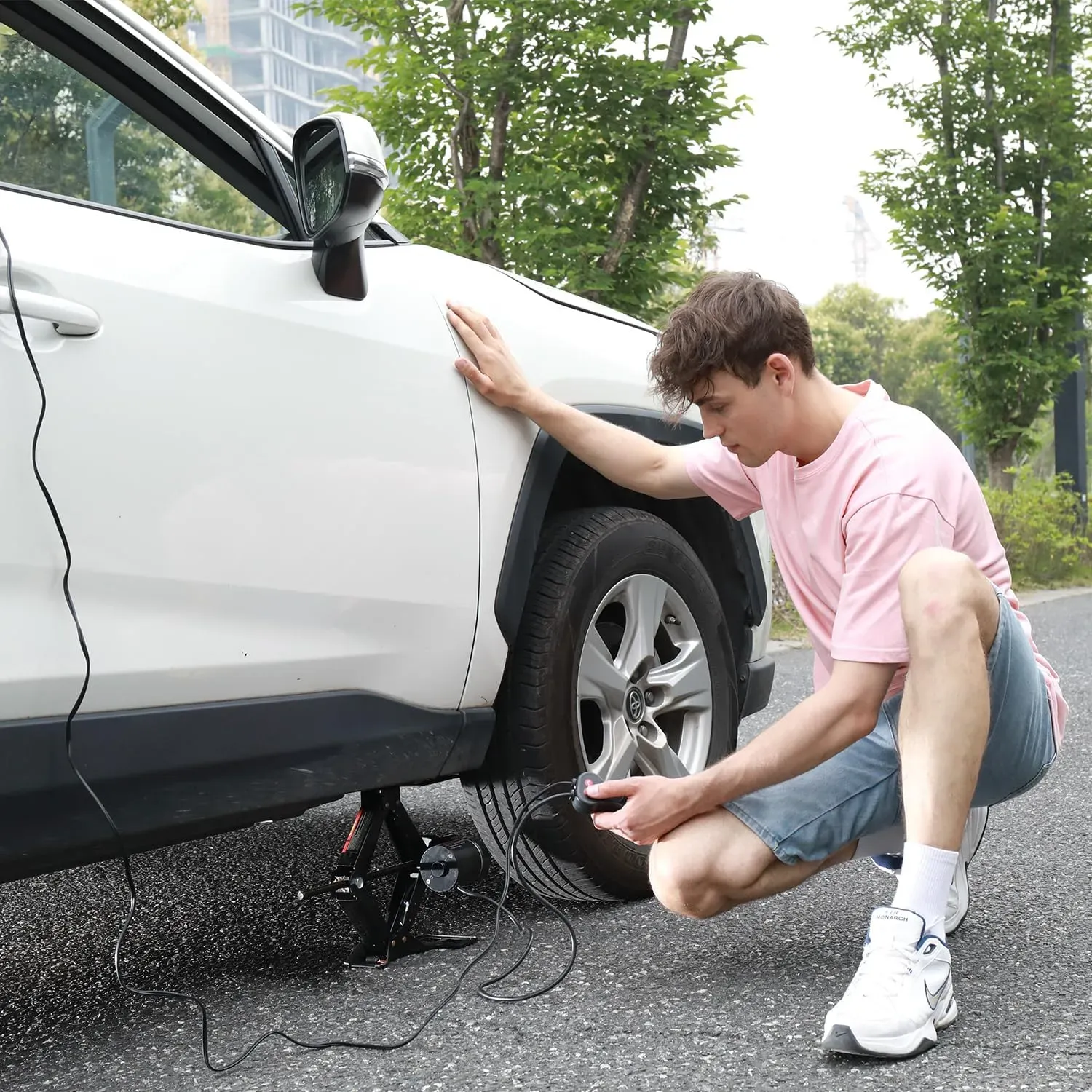 Gato para Carro Hidraulico Electrico 12v