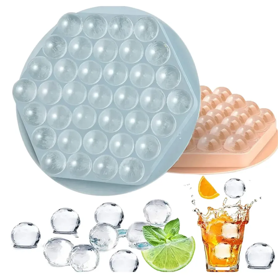 Hielera Molde Bolas Hielo Cubetera Whisky Ice Bar 37 Esferas