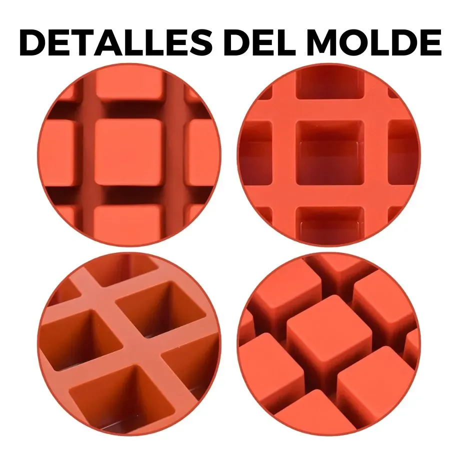 Molde Cubos Silicona 15 Antiadherente