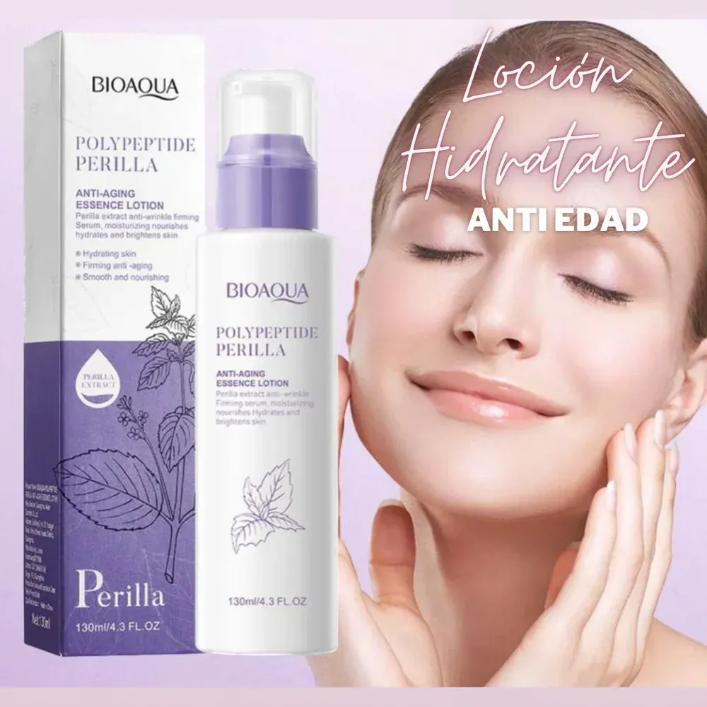 Locion Facial Hidratante Antiedad Con Extracto De Perilla Polipeptida Bioaqua 130 Ml 