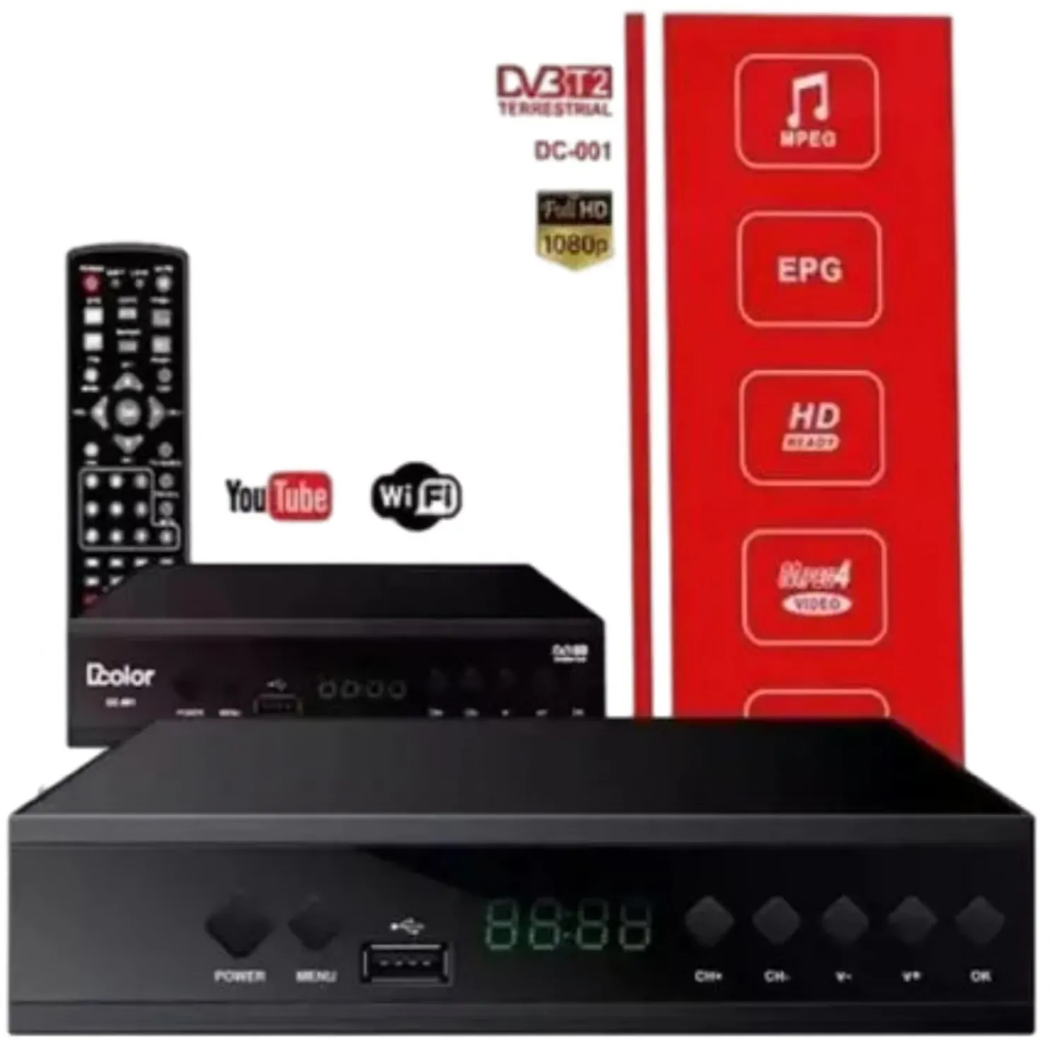 Decodificador Tdt Tv Digital Usb Wifi Full Hd 1080