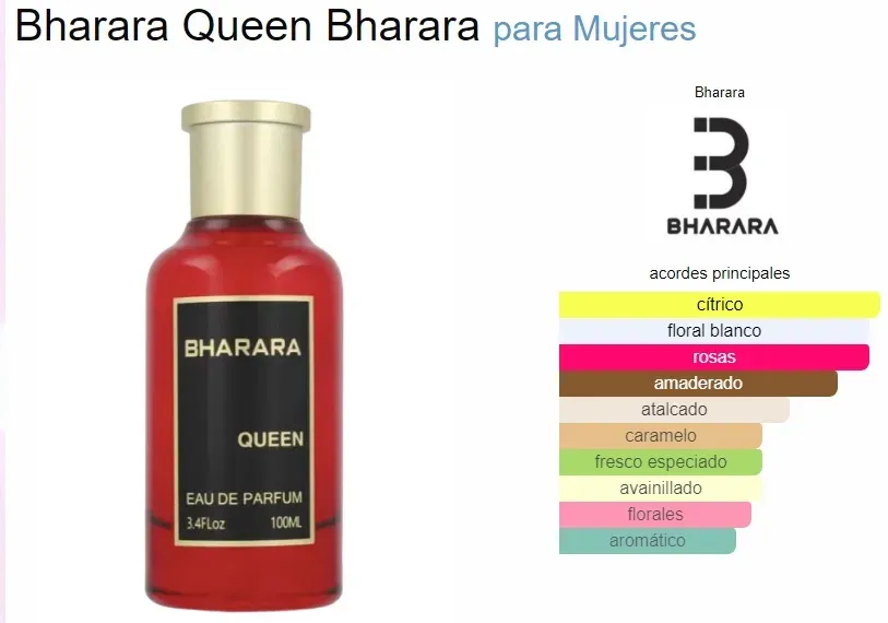 Perfume Bharara Queen Eau de Parfum 100ml Mujer