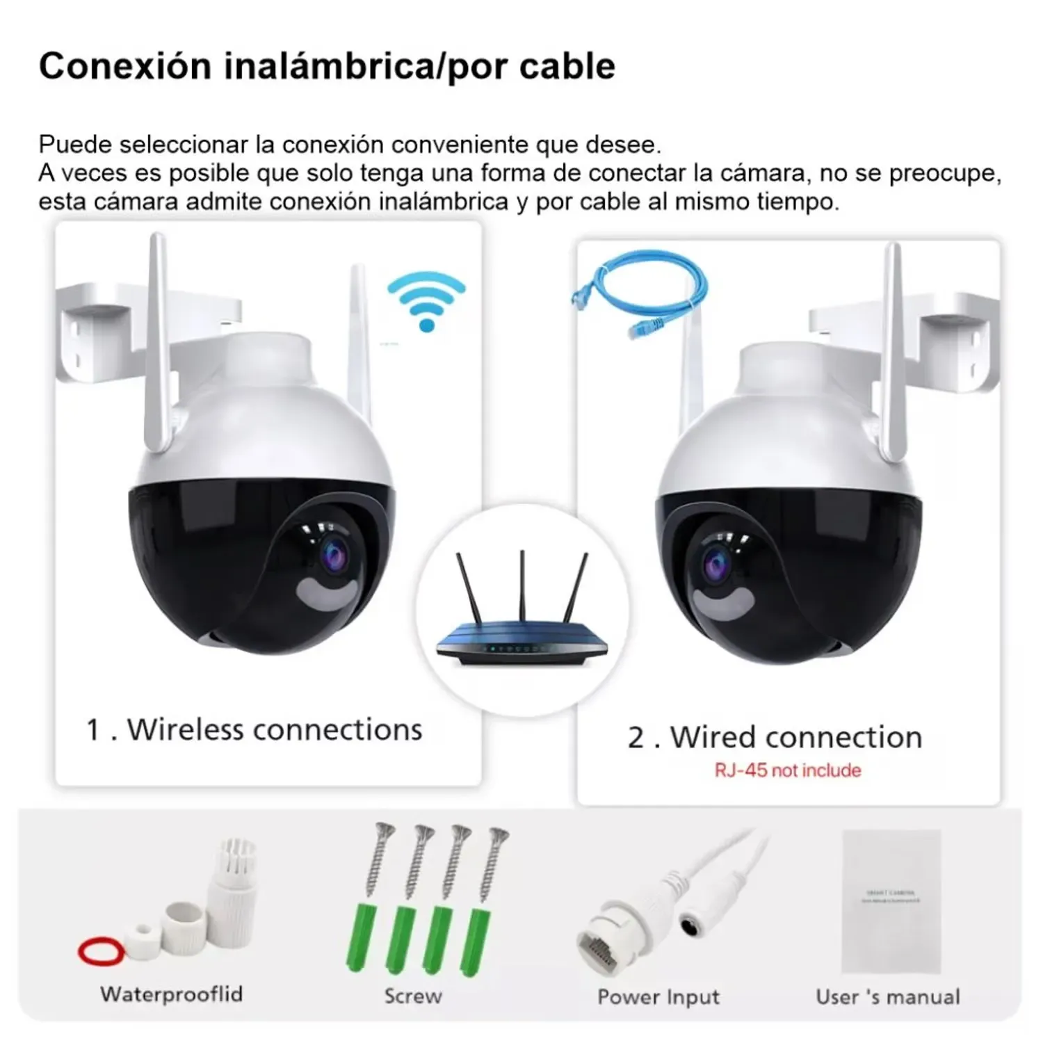 Cámara De Seguridad Exterior Domo Full Hd 2k Ptz 360inch C11