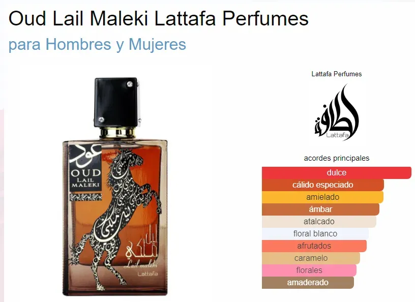 Perfume Lattafa Perfumes Oud Lail Maleki Eau De Parfum, 100