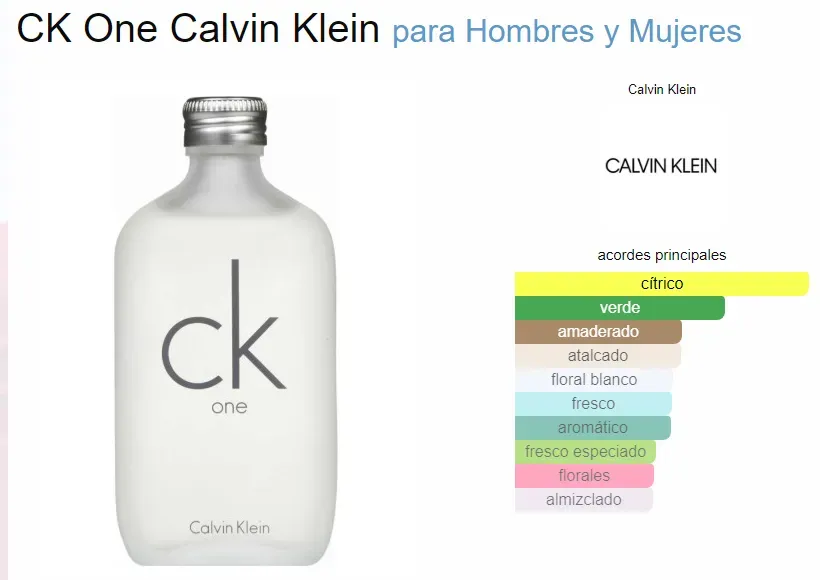 Perfume Calvin Klein CK One Eau De Toilette Unisex 100ml