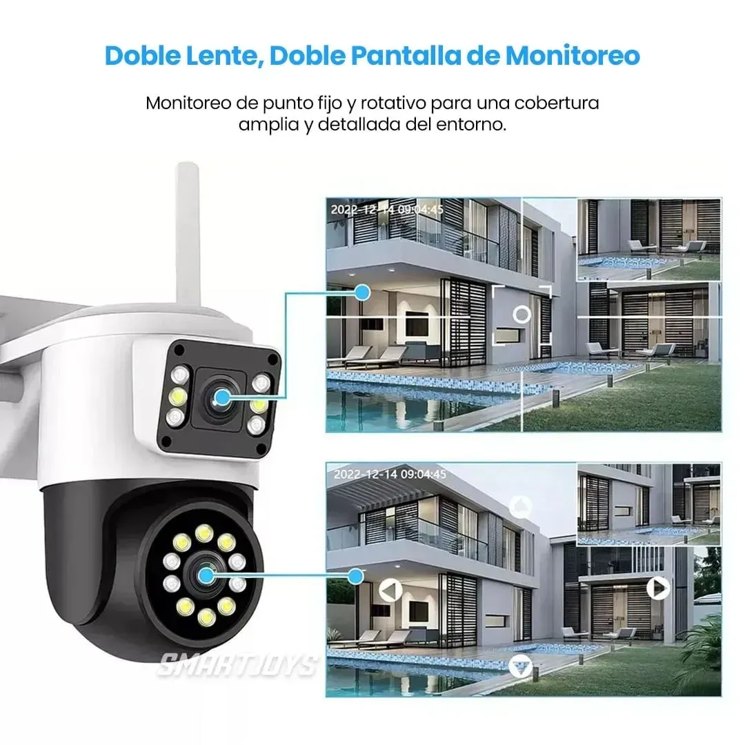 Cámara De Seguridad Exterior Doble Lente Wi-Fi Tc193