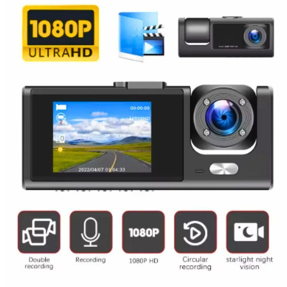 Camara Auto Frontal Interior Y Trasera Accesorio Auto Hd