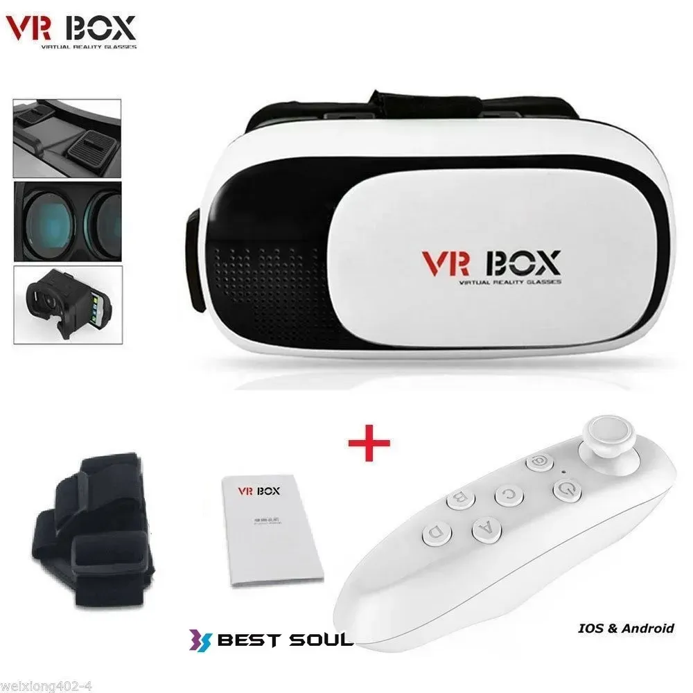 Gafas De Realidad Virtual 3d Vr Box + Control Bluetooth