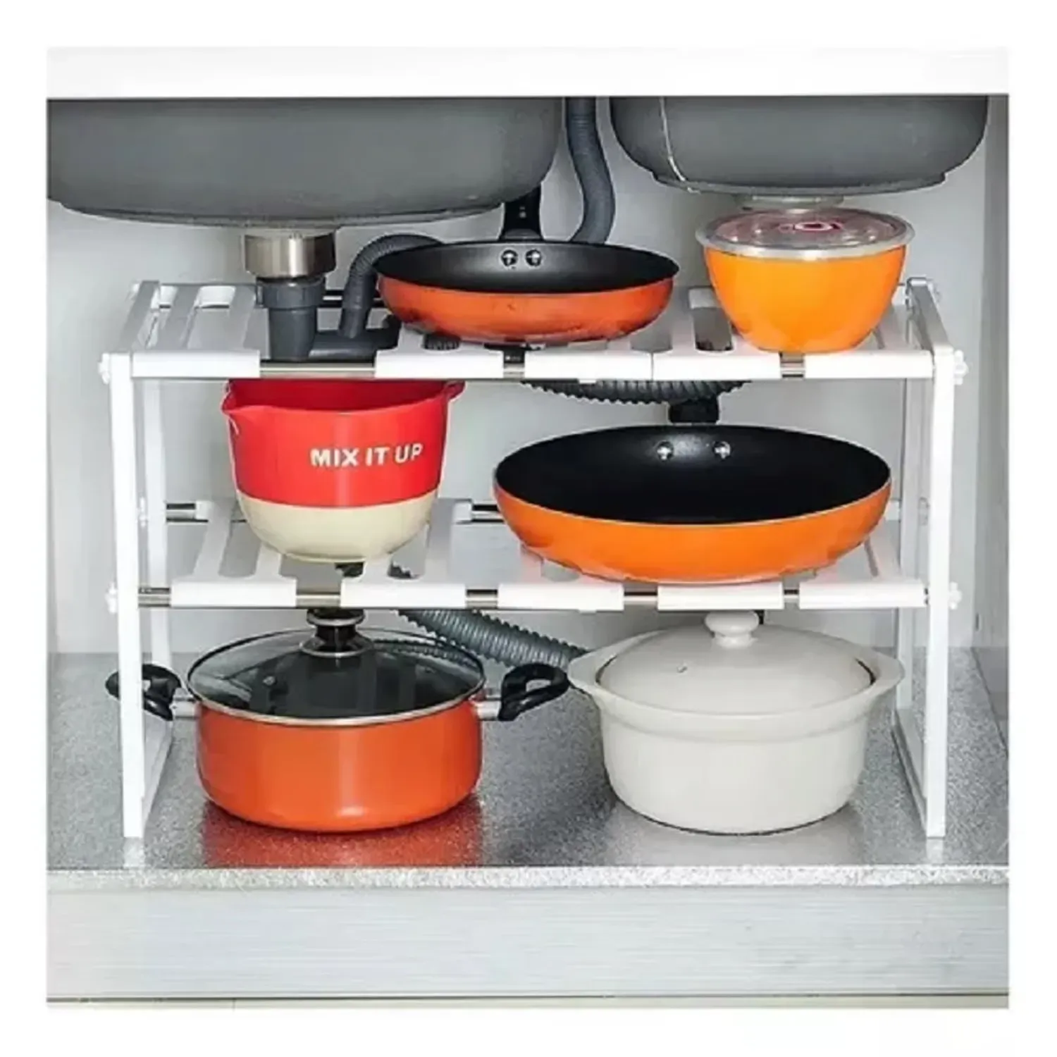 Mueble Organizador Estante Cocina Ajustable 50 A 70 Cm