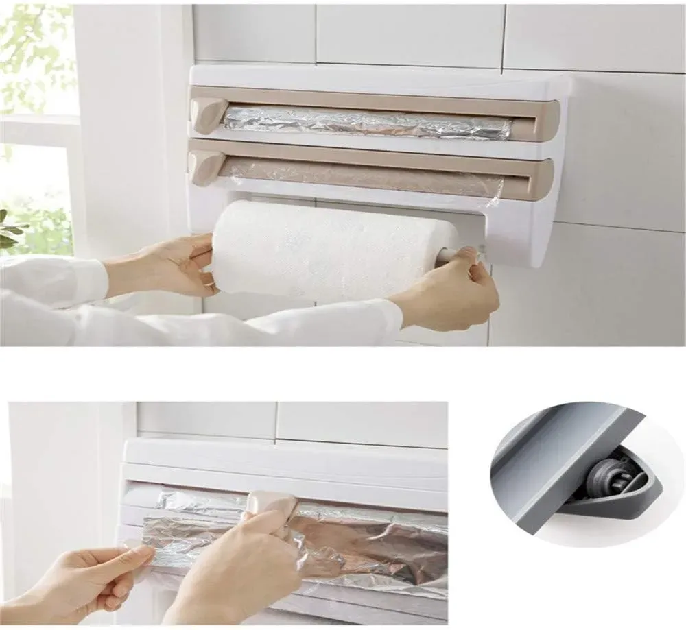 Soporte Dispensador Para Toallas De Papel 4 en 1