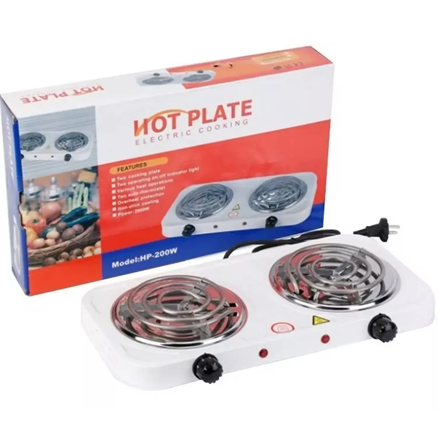 Estufa Eléctrica De Mesa Dos 2 Puestos Hot Plate