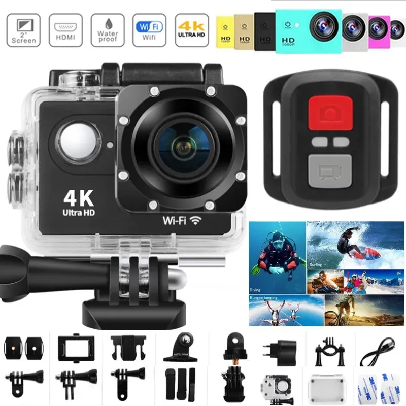 Camara Deportiva Sumergible Tipo Go Pro 4k + Control