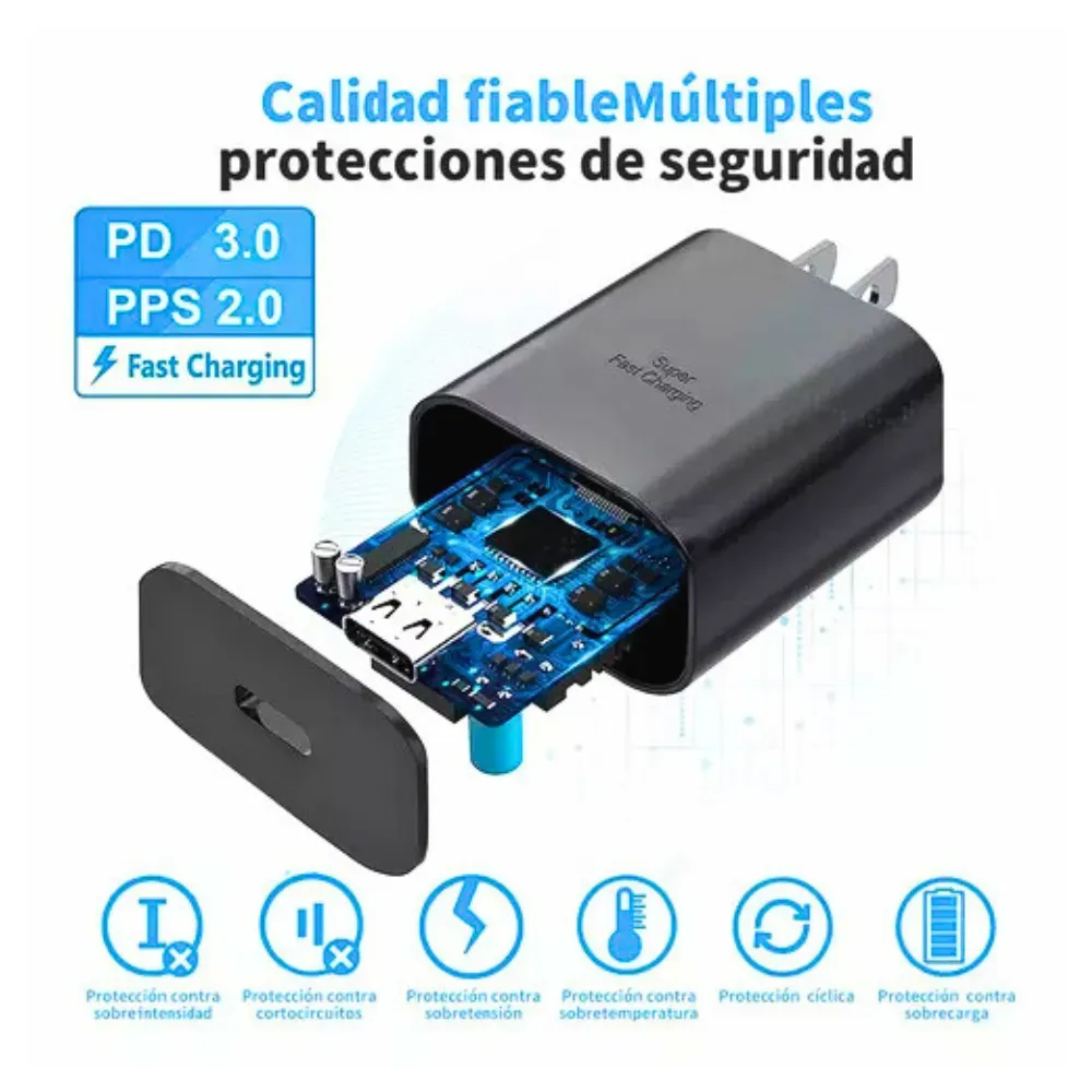 Cargador Para Samsung  Rápido Cargador Tipo C 45W