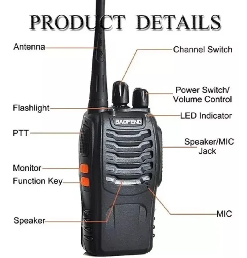 Radio Walkie Talkie Baofeng Bf-888s X2 Nueva Version