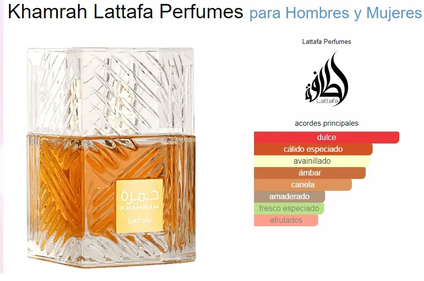 Perfume Eau De Parfum Lattafa Khamrah