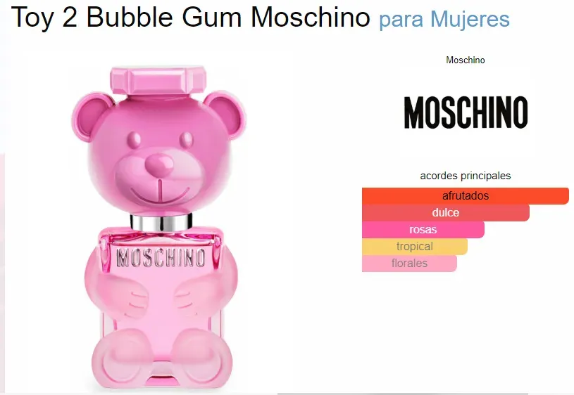 Perfume Toy 2 Bubble Gum Moschino Para Mujeres