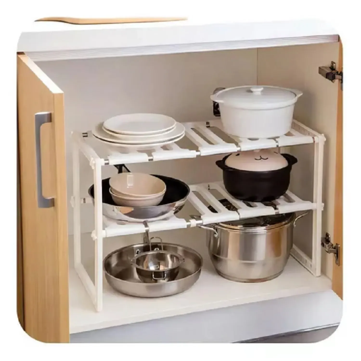 Mueble Organizador Estante Cocina Ajustable 50 A 70 Cm