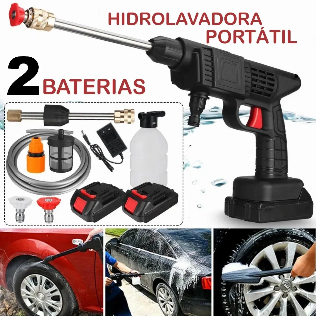 Hidrolavadora Portátil Lavadora Presión Carro Doble Batería 