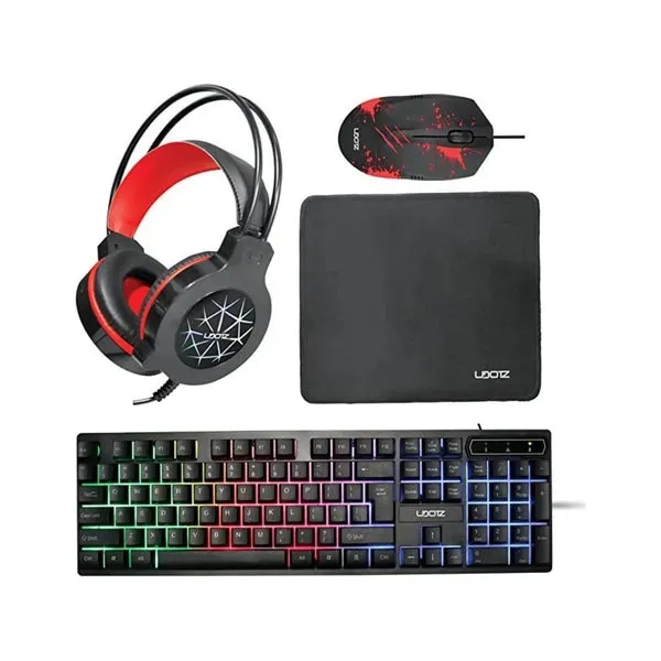 Combo Gamer Rgb x4 Teclado Mouse Diadema Mouse pad