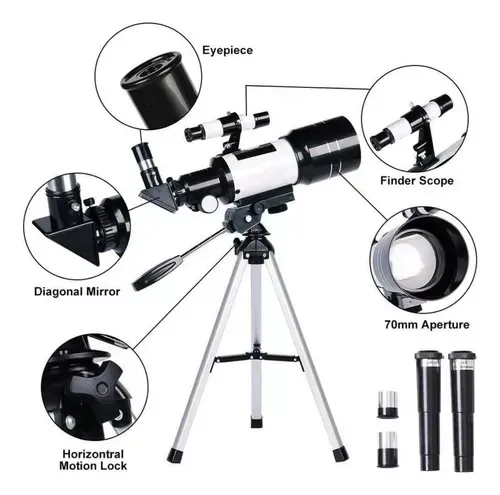 Telescopio Astronómico Monocular F30070 Reflector 70mm 